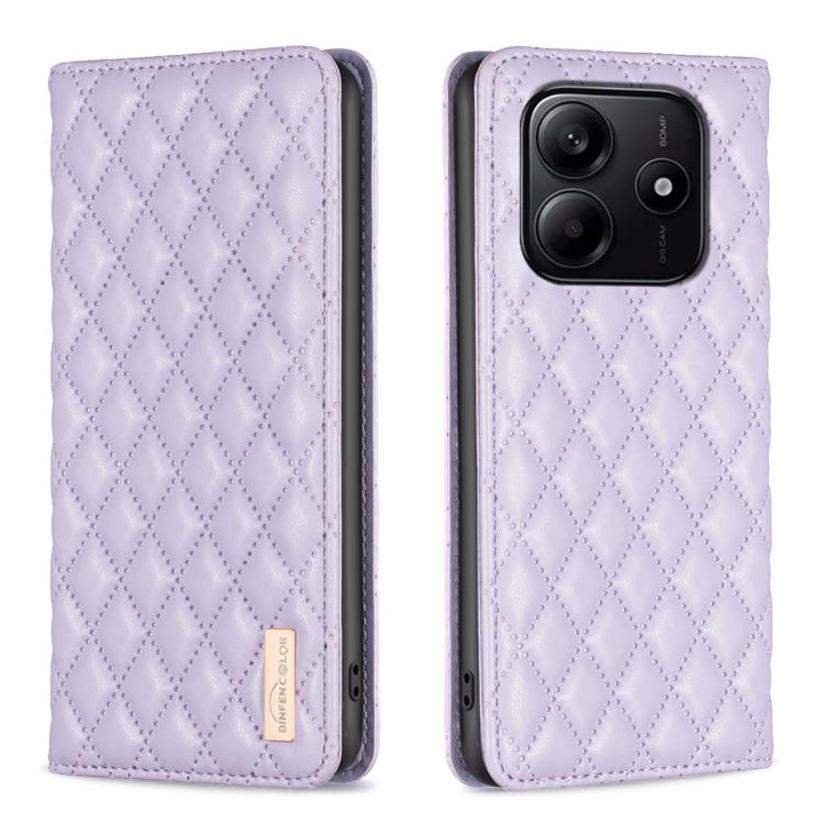Diamond Lattice Magnetic Leather Flip Phone Case, For Redmi Note 14 Pro 4G, For Redmi Note 14 4G 163.25mm, For Redmi Note 14 5G, For Redmi Note 14 Pro 5G / Note 14 Pro+ 5G, For Redmi 14C 4G