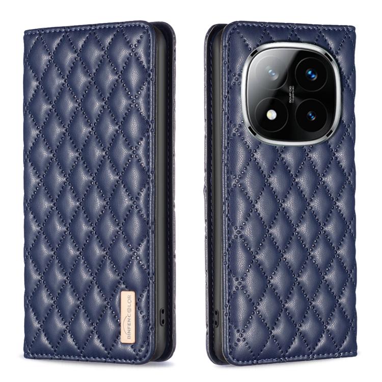 Diamond Lattice Magnetic Leather Flip Phone Case, For Redmi Note 14 Pro 4G, For Redmi Note 14 4G 163.25mm, For Redmi Note 14 5G, For Redmi Note 14 Pro 5G / Note 14 Pro+ 5G, For Redmi 14C 4G