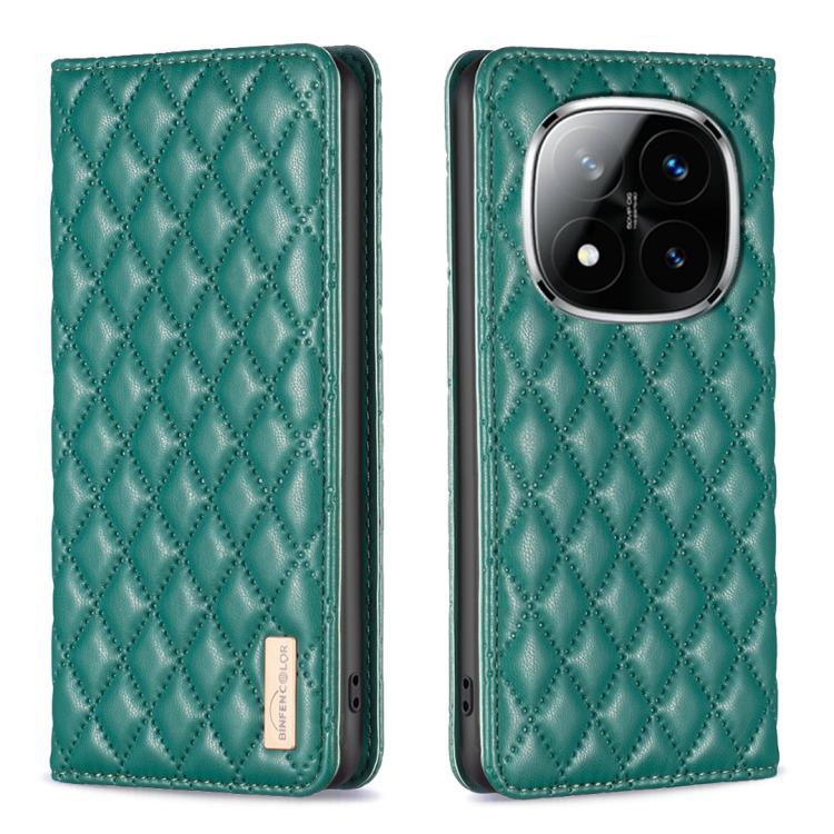 Diamond Lattice Magnetic Leather Flip Phone Case, For Redmi Note 14 Pro 4G, For Redmi Note 14 4G 163.25mm, For Redmi Note 14 5G, For Redmi Note 14 Pro 5G / Note 14 Pro+ 5G, For Redmi 14C 4G