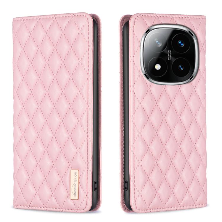 Diamond Lattice Magnetic Leather Flip Phone Case, For Redmi Note 14 Pro 4G, For Redmi Note 14 4G 163.25mm, For Redmi Note 14 5G, For Redmi Note 14 Pro 5G / Note 14 Pro+ 5G, For Redmi 14C 4G