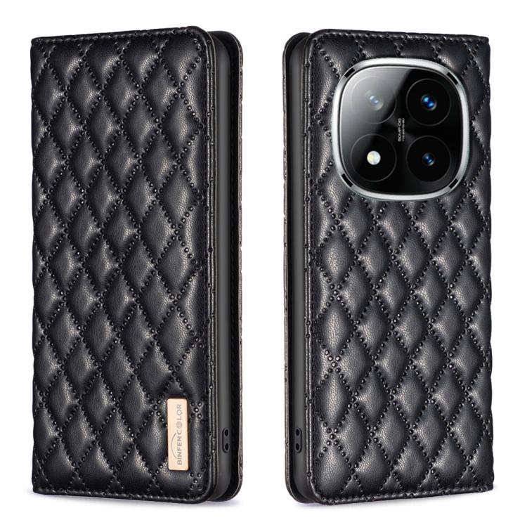 Diamond Lattice Magnetic Leather Flip Phone Case, For Redmi Note 14 Pro 4G, For Redmi Note 14 4G 163.25mm, For Redmi Note 14 5G, For Redmi Note 14 Pro 5G / Note 14 Pro+ 5G, For Redmi 14C 4G
