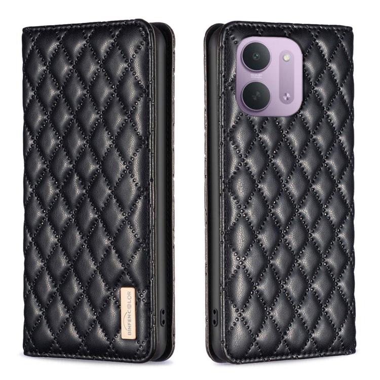 Diamond Lattice Magnetic Leather Flip Phone Case, For Redmi Note 17 4G Global 169.7mm, For Redmi 15C 5G/4G Global 171/Poco C85 4G, For Redmi Note 17 Pro+ 5G Global 163.4mm, For Redmi Note 17 Pro 5G Global 163.5mm, For Redmi K90 Pro Max/K100 Pro Max 5G ...