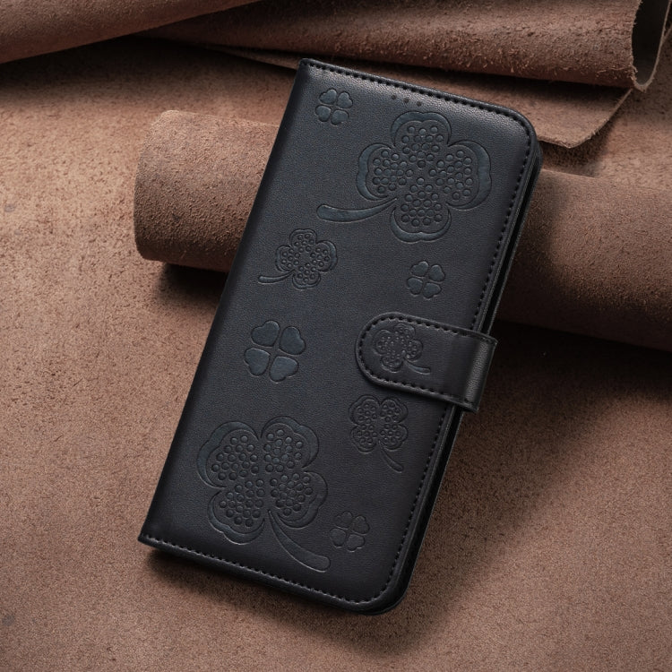 Four-leaf Embossed Leather Phone Case, For Redmi 14C 4G