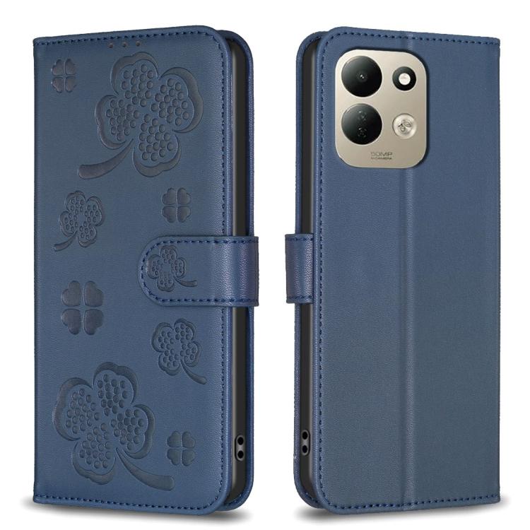 Four-leaf Embossed Leather Phone Case, For Redmi Note 17 Pro 5G Global 163mm, For Redmi Note 17 Pro+ 5G Global 163mm, For Redmi 17 4G / 5G Global 170mm, For Redmi Note 17 4G Global 171mm, For Redmi K90 Max 5G, For Redmi Note 14 Pro 4G                  ...