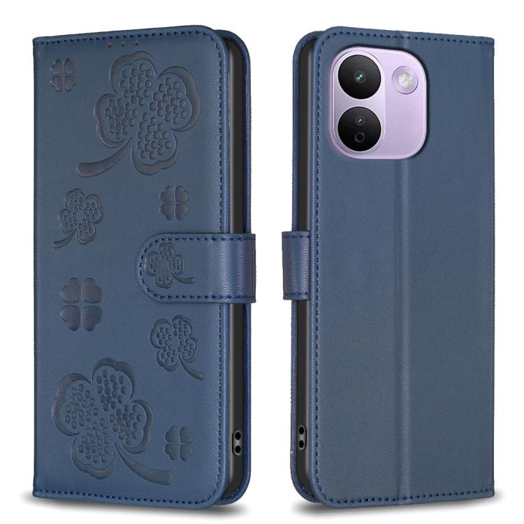 Four-leaf Embossed Leather Phone Case, For Redmi Note 17 Pro 5G Global 163mm, For Redmi Note 17 Pro+ 5G Global 163mm, For Redmi 17 4G / 5G Global 170mm, For Redmi Note 17 4G Global 171mm, For Redmi K90 Max 5G, For Redmi Note 14 Pro 4G                  ...