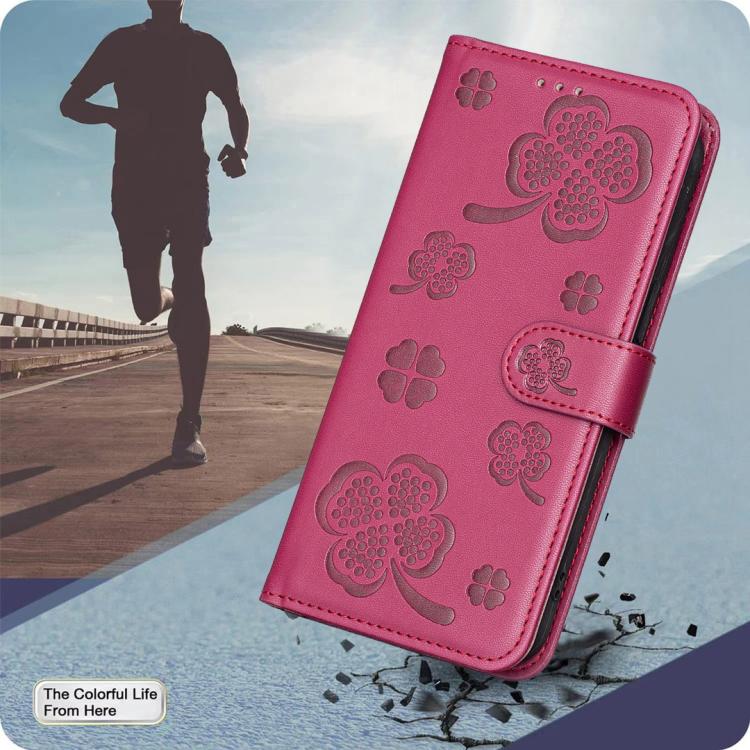 Four-leaf Embossed Leather Phone Case, For Redmi Note 17 Pro 5G Global 163mm, For Redmi Note 17 Pro+ 5G Global 163mm, For Redmi 17 4G / 5G Global 170mm, For Redmi Note 17 4G Global 171mm, For Redmi K90 Max 5G, For Redmi Note 14 Pro 4G                  ...