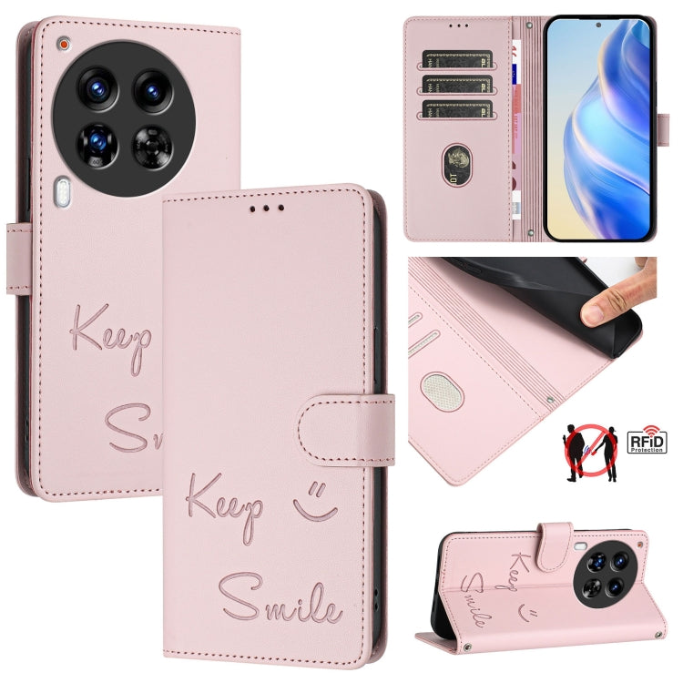 Smile Embossing RFID Leather Phone Case, For Tecno Spark 30 5G, For Tecno Spark Go 1 / Go 2025, For Tecno Spark 30C, For Tecno Spark 20 Pro 5G, For Tecno Pop 6c / itel A18, For Tecno Spark 10 Pro Magic Magenta, For Tecno Camon 30 Premier 5G            ...