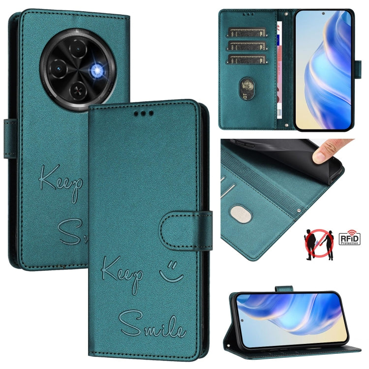 Smile Embossing RFID Leather Phone Case, For Tecno Spark 30 5G, For Tecno Spark Go 1 / Go 2025, For Tecno Spark 30C, For Tecno Spark 20 Pro 5G, For Tecno Pop 6c / itel A18, For Tecno Spark 10 Pro Magic Magenta, For Tecno Camon 30 Premier 5G            ...