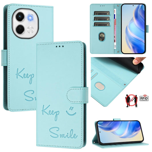 Smile Embossing RFID Leather Phone Case, For Tecno Spark 30 5G, For Tecno Spark Go 1 / Go 2025, For Tecno Spark 30C, For Tecno Spark 20 Pro 5G, For Tecno Pop 6c / itel A18, For Tecno Spark 10 Pro Magic Magenta, For Tecno Camon 30 Premier 5G            ...