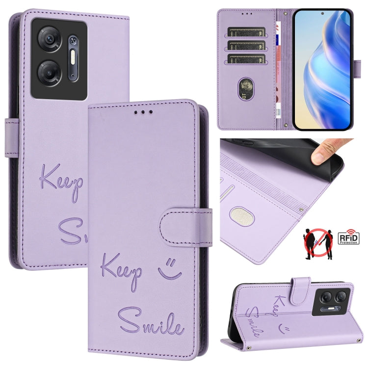 Smile Embossing RFID Leather Phone Case, For Infinix Zero 30 5G, For Infinix Hot 30 5G, For Infinix Hot 30 Play / 30 Play NFC, For Infinix Smart 7 India, For Infinix Smart 7 HD / Smart 7 Plus, For Infinix Note 30 Pro / Note 30 5G, For Infinix Note 30i ...