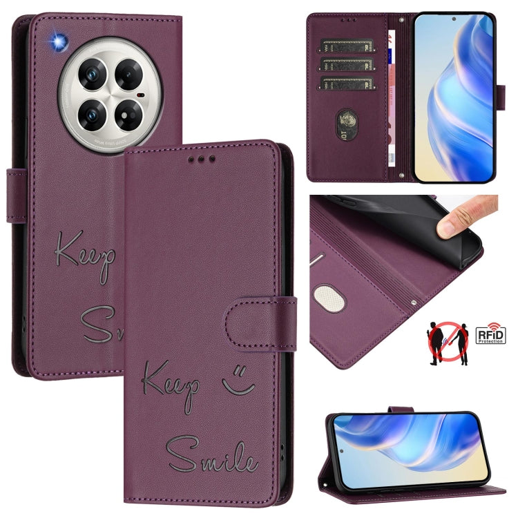 Smile Embossing RFID Leather Phone Case, For Infinix Hot 50i 5G / Smart 9 4G, For Infinix Hot 50 Pro+ 4G, For Infinix Hot 50 4G, For Infinix Hot 50 5G, For Infinix Zero 40 4G / 5G, For Infinix Note 40X 5G, For Infinix Note 40 5G                        ...