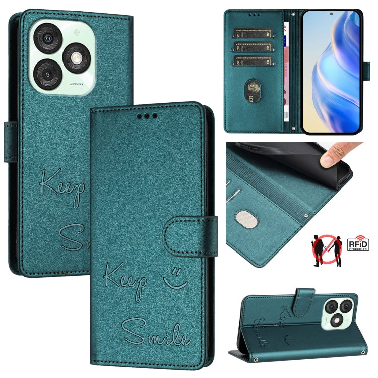Smile Embossing RFID Leather Phone Case, For itel A200 4G / A200+ 4G, For itel A95 5G, For itel A90 4G, For itel City 100, For itel Power 70, For itel A80 4G, For itel A50C, For itel A50