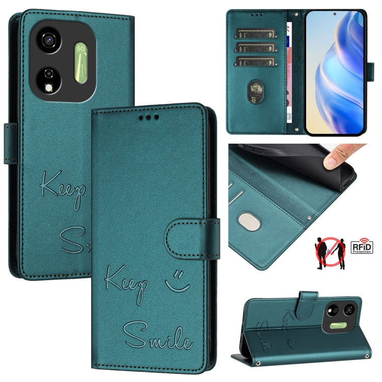 Smile Embossing RFID Leather Phone Case, For itel A23 Pro / A17, For itel P55 5G, For itel RS4 S666LN, For itel S24, For itel P55+, For itel P55 4G, For itel A05s, For itel A70