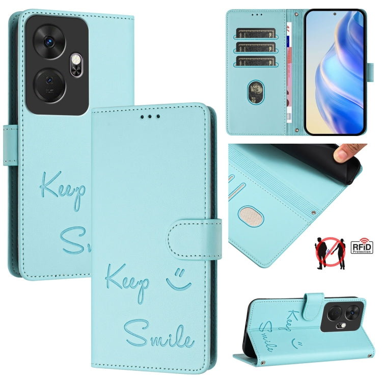 Smile Embossing RFID Leather Phone Case, For itel A23 Pro / A17, For itel P55 5G, For itel RS4 S666LN, For itel S24, For itel P55+, For itel P55 4G, For itel A05s, For itel A70