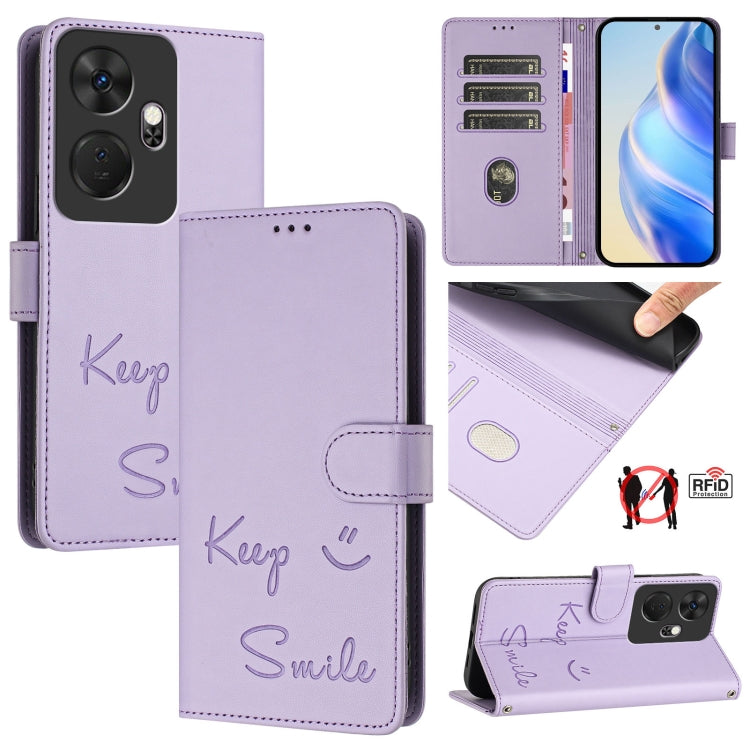 Smile Embossing RFID Leather Phone Case, For itel A23 Pro / A17, For itel P55 5G, For itel RS4 S666LN, For itel S24, For itel P55+, For itel P55 4G, For itel A05s, For itel A70