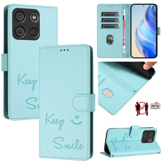 Smile Embossing RFID Leather Phone Case, For itel A60 / A60s, For itel S23+, For itel S23 S665L, For itel S18 / Vision 5, For itel P40, For itel S17 / Vision 3, For itel A58 / A49, For itel P17 / A27
