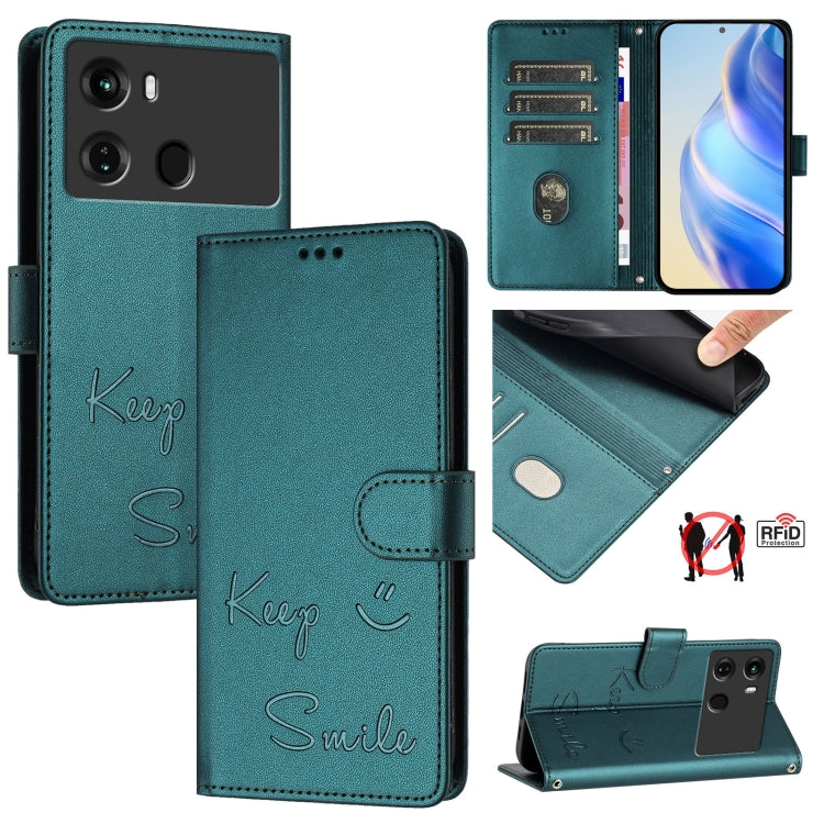 Smile Embossing RFID Leather Phone Case, For itel A60 / A60s, For itel S23+, For itel S23 S665L, For itel S18 / Vision 5, For itel P40, For itel S17 / Vision 3, For itel A58 / A49, For itel P17 / A27
