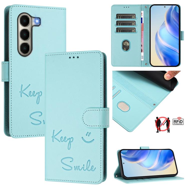 Smile Embossing RFID Leather Phone Case, For itel A200 4G / A200+ 4G, For itel A95 5G, For itel A90 4G, For itel City 100, For itel Power 70, For itel A80 4G, For itel A50C, For itel A50