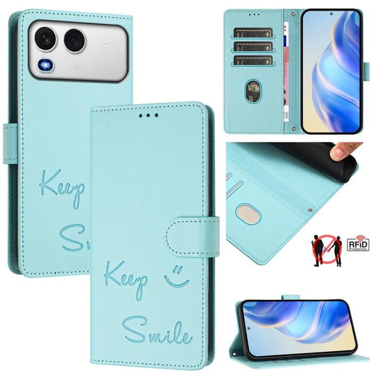 Smile Embossing RFID Leather Phone Case, For itel A200 4G / A200+ 4G, For itel A95 5G, For itel A90 4G, For itel City 100, For itel Power 70, For itel A80 4G, For itel A50C, For itel A50