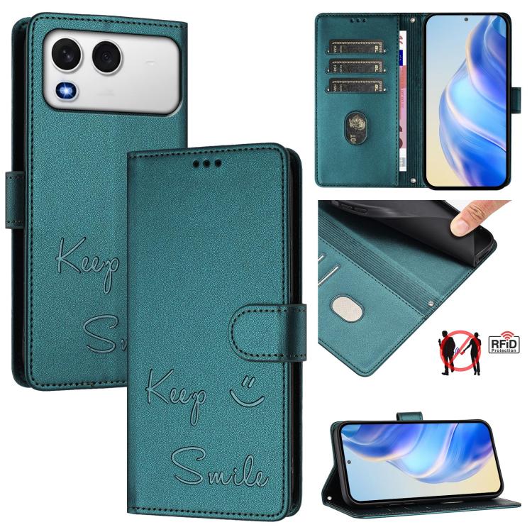 Smile Embossing RFID Leather Phone Case, For itel A200 4G / A200+ 4G, For itel A95 5G, For itel A90 4G, For itel City 100, For itel Power 70, For itel A80 4G, For itel A50C, For itel A50