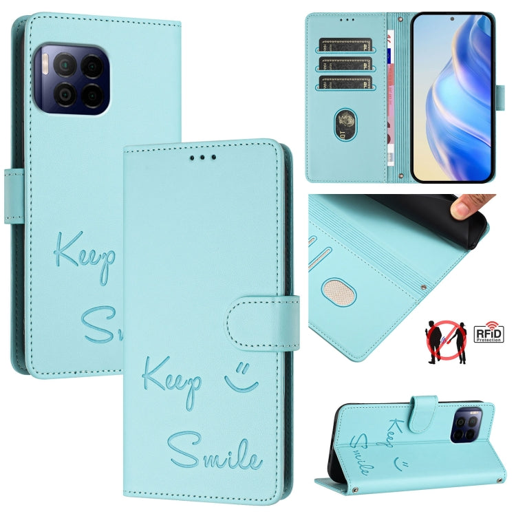 Smile Embossing RFID Leather Phone Case, For T-Mobile Revvl 8 5G, For T-Mobile REVVL 7 Pro 5G, For T-Mobile REVVL 7 5G, For T-Mobile REVVL 6 Pro / 6x Pro 5G, For T-Mobile REVVL 6 / 6x 5G
