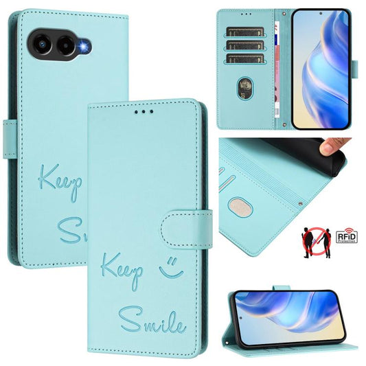 Smile Embossing RFID Leather Phone Case, For T-Mobile Revvl 8 5G, For T-Mobile REVVL 7 Pro 5G, For T-Mobile REVVL 7 5G, For T-Mobile REVVL 6 Pro / 6x Pro 5G, For T-Mobile REVVL 6 / 6x 5G
