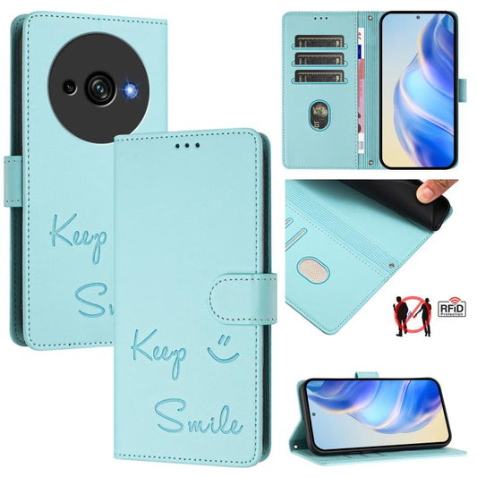 Smile Embossing RFID Leather Phone Case, For Oukitel C59 / C59 Pro, For Oukitel C57s, For Oukitel C53, For Oukitel C50, For Oukitel C37, For Oukitel C51, For Oukitel C38, For Oukitel C36 / C35