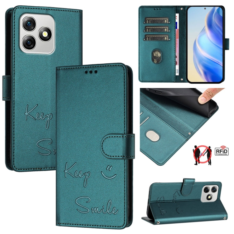 Smile Embossing RFID Leather Phone Case, For Ulefone Note 18 Ultra 5G, For Ulefone Note 14