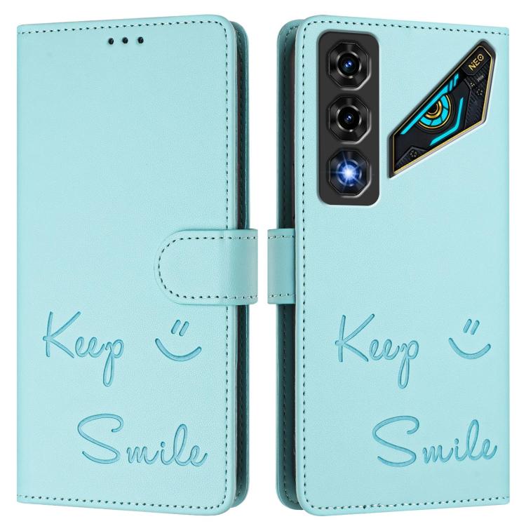 Smile Embossing RFID Leather Phone Case, For ZTE nubia Neo 5 5G, For ZTE nubia Neo 5 GT 5G, For ZTE Optus X Value 5G, For ZTE Optus X Pro 2 5G, For ZTE nubia RedMagic 11 Air, For ZTE A75 Pro / Telstra T-Elite 5G, For ZTE Blade A76 4G                   ...