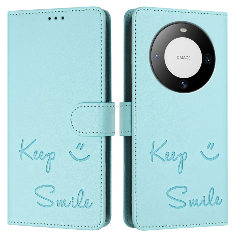 Smile Embossing RFID Leather Phone Case, For Huawei Mate 60, For Huawei P60 Art, For Huawei P60 / P60 Pro, For Huawei Enjoy 50 Pro 4G, For Huawei nova Y90, For Huawei Enjoy 50 4G, For Huawei nova Y70 Plus, For Huawei nova 9 SE