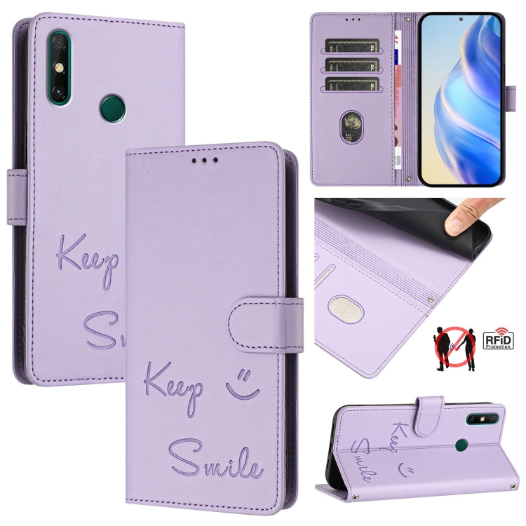 Smile Embossing RFID Leather Phone Case, For Huawei nova 9 Pro, For Huawei nova 9, For Huawei nova 8i, For Huawei P50 Pro, For Huawei P50, For Huawei P smart 2021 4G