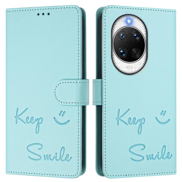 Smile Embossing RFID Leather Phone Case, For Huawei nova 14 5G, For Huawei nova 13 Pro, For Huawei nova 13 / nova 12, For Huawei nova 12i 4G Global, For Huawei nova 12s 4G Global, For Huawei Pura 70 Pro, For Huawei Pura 70                              ...