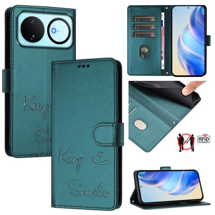 Smile Embossing RFID Leather Phone Case, For Huawei nova 16z, For Huawei nova 16, For Huawei Pura 90 Pro Max, For Huawei Pura 90 Pro, For Huawei Mate 70 Air, For Huawei Enjoy 80s, For Huawei nova 14 Ultra 5G, For Huawei nova 14 Pro 5G