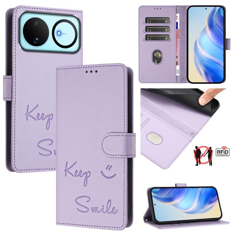 Smile Embossing RFID Leather Phone Case, For Huawei nova 16z, For Huawei nova 16, For Huawei Pura 90 Pro Max, For Huawei Pura 90 Pro, For Huawei Mate 70 Air, For Huawei Enjoy 80s, For Huawei nova 14 Ultra 5G, For Huawei nova 14 Pro 5G
