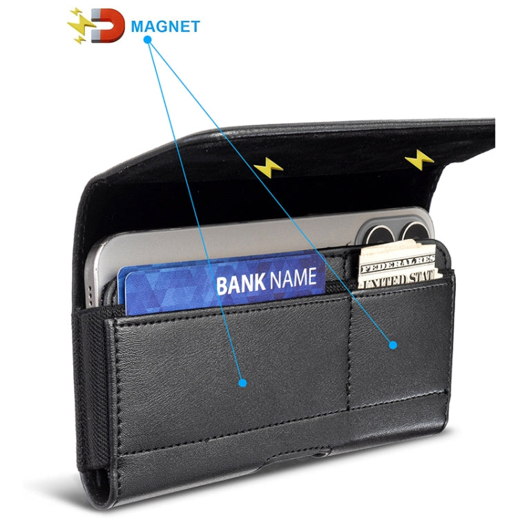 Universal Phone Leather Waist Bag, For 5 inch, For 5.5 inch, For 6.3 inch, For 7 inch