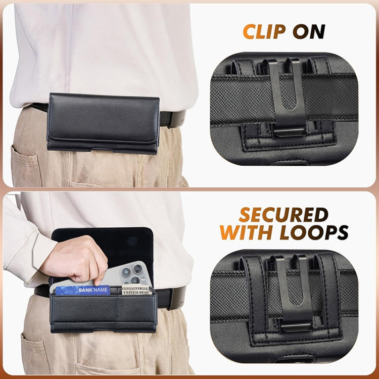 Universal Phone Leather Waist Bag, For 5 inch, For 5.5 inch, For 6.3 inch, For 7 inch