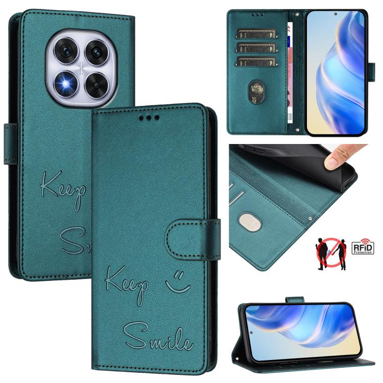 Smile Embossing RFID Leather Phone Case, For Xiaomi 17 Max 5G, For Xiaomi 17T Pro 5G, For Xiaomi Poco M7 4G 169mm, For Xiaomi Civi 5 Pro 5G, For Xiaomi 15S Pro 5G, For Xiaomi Poco M7 5G / C75 4G, For Xiaomi Poco X7 5G / Redmi Note 14 Pro 5G            ...