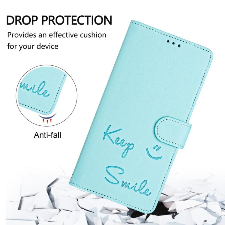 Smile Embossing RFID Leather Phone Case, For Xiaomi Poco X7 Pro 5G / Redmi Turbo 4 5G, For Xiaomi Poco M7 Pro 5G, For Xiaomi 14T Pro, For Xiaomi 14T, For Xiaomi Poco F6 5G, For Xiaomi Poco C61, For Xiaomi Poco M6 Pro 4G, For Xiaomi Poco X6 Neo