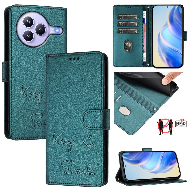 Smile Embossing RFID Leather Phone Case, For Xiaomi 17 Max 5G, For Xiaomi 17T Pro 5G, For Xiaomi Poco M7 4G 169mm, For Xiaomi Civi 5 Pro 5G, For Xiaomi 15S Pro 5G, For Xiaomi Poco M7 5G / C75 4G, For Xiaomi Poco X7 5G / Redmi Note 14 Pro 5G            ...
