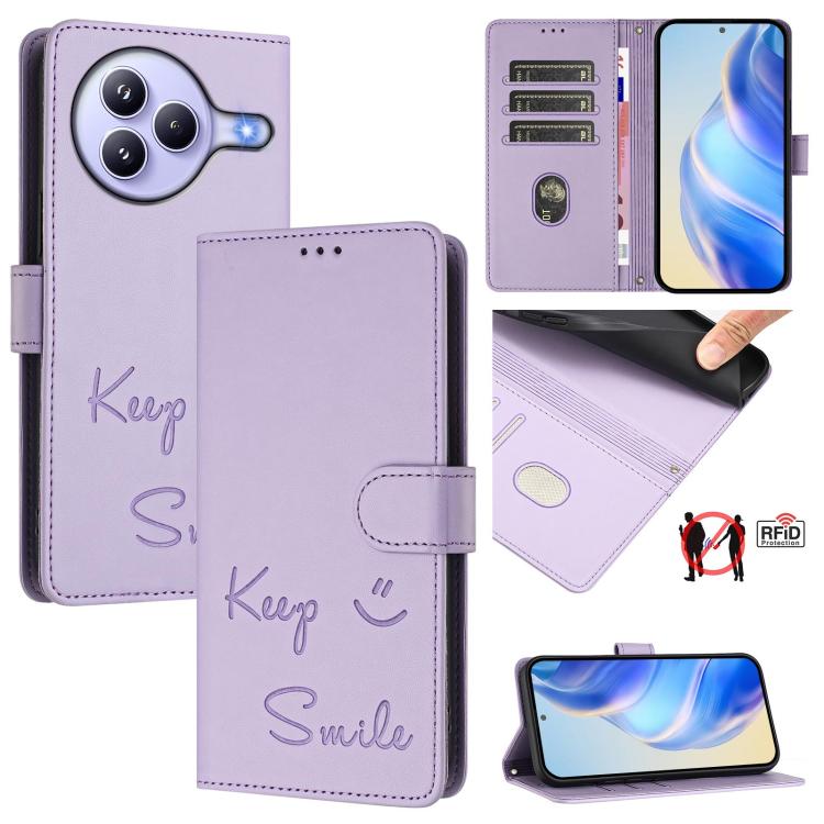 Smile Embossing RFID Leather Phone Case, For Xiaomi 17 Max 5G, For Xiaomi 17T Pro 5G, For Xiaomi Poco M7 4G 169mm, For Xiaomi Civi 5 Pro 5G, For Xiaomi 15S Pro 5G, For Xiaomi Poco M7 5G / C75 4G, For Xiaomi Poco X7 5G / Redmi Note 14 Pro 5G            ...