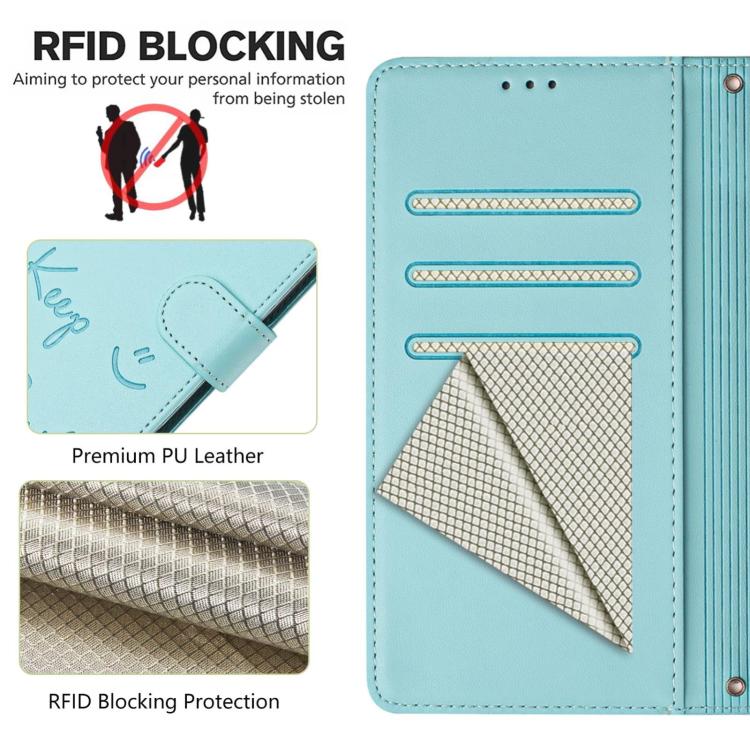 Smile Embossing RFID Leather Phone Case, For Xiaomi 17 Max 5G, For Xiaomi 17T Pro 5G, For Xiaomi Poco M7 4G 169mm, For Xiaomi Civi 5 Pro 5G, For Xiaomi 15S Pro 5G, For Xiaomi Poco M7 5G / C75 4G, For Xiaomi Poco X7 5G / Redmi Note 14 Pro 5G            ...