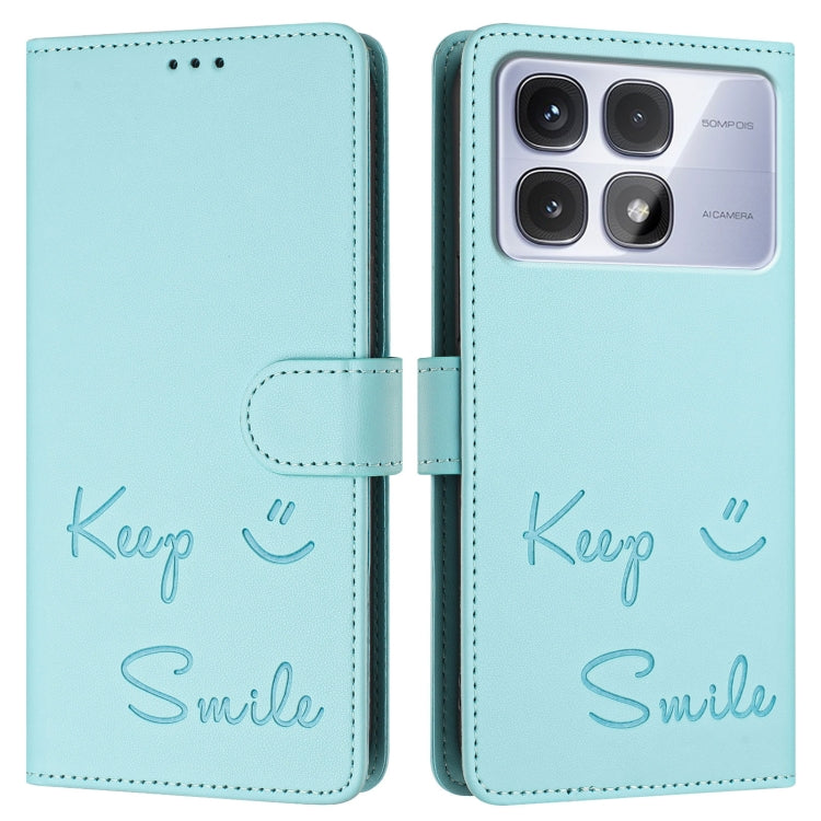 Smile Embossing RFID Leather Phone Case, For Redmi K70 Ultra 5G Global, For Redmi 13 4G / Note 13R, For Redmi A3 4G Global, For Redmi Note 13 Pro 4G Global, For Redmi Note 13 4G Global, For Redmi Note 13 Pro 5G Global, For Redmi Note 13 5G Global      ...