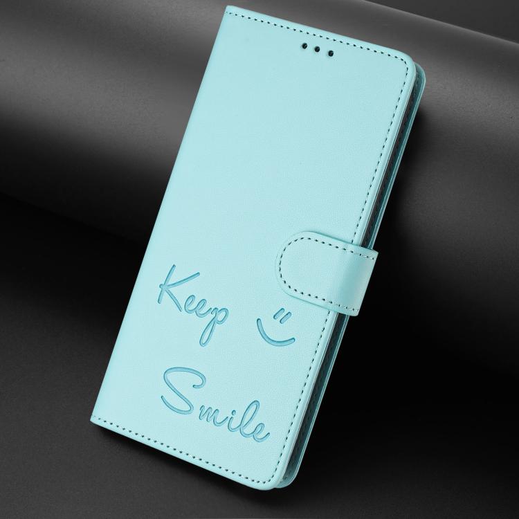 Smile Embossing RFID Leather Phone Case, For Redmi Note 15 Pro 5G Global 163.6mm, For Redmi 15 5G / 4G EU 171mm, For Redmi K80 5G / K80 Pro 5G, For Redmi Note 14 Pro 4G, For Redmi Note 14 4G 163.25mm, For Redmi Note 14 5G                               ...