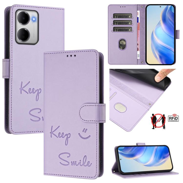 Smile Embossing RFID Leather Phone Case, For Redmi A7 / A5 4G 171mm / Poco C71, For Redmi K90 Max 5G, For Redmi A7 Pro 171mm / Poco C85x 5G / C81, For Redmi 15a 5G, For Redmi Turbo 5 Max / Poco X8 Pro Max, For Redmi Turbo 5 5G Global / Poco X8 Pro 5G  ...