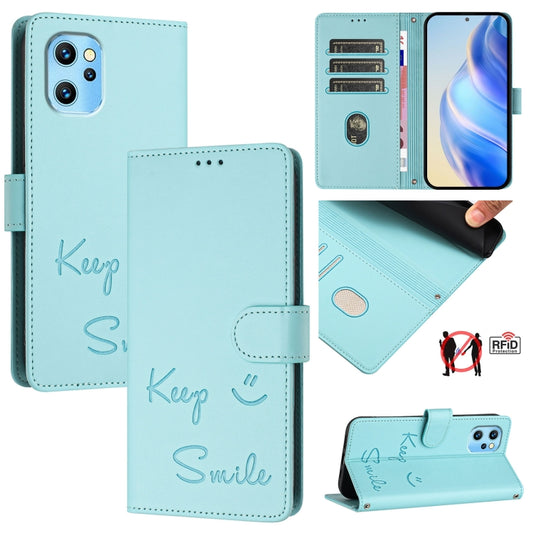 Smile Embossing RFID Leather Phone Case, For Umidigi Power 7 Max