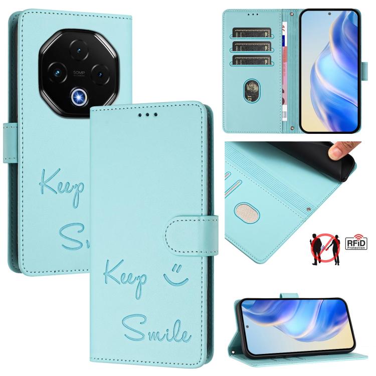 Smile Embossing RFID Leather Phone Case, For UMIDIGI G100x 5G / 4G, For UMIDIGI G100 Pro, For UMIDIGI Note 100, For Umidigi Note 90, For Umidigi A15 / A15C / A15T, For Umidigi G9 5G, For Umidigi Bison X20, For Umidigi Power 7 / 7S
