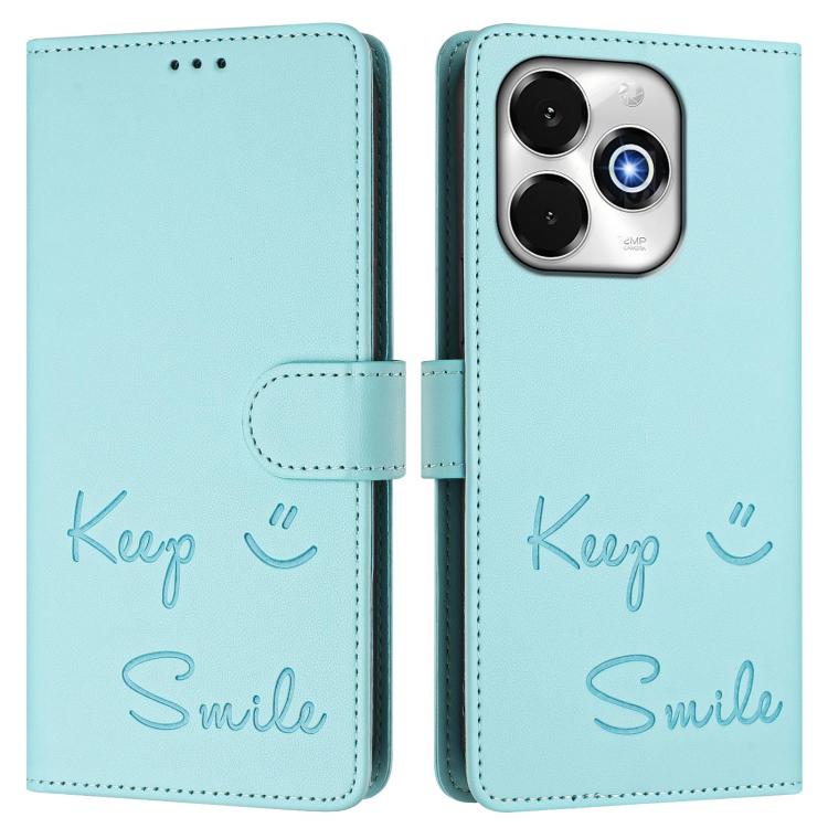 Smile Embossing RFID Leather Phone Case, For UMIDIGI G100x 5G / 4G, For UMIDIGI G100 Pro, For UMIDIGI Note 100, For Umidigi Note 90, For Umidigi A15 / A15C / A15T, For Umidigi G9 5G, For Umidigi Bison X20, For Umidigi Power 7 / 7S