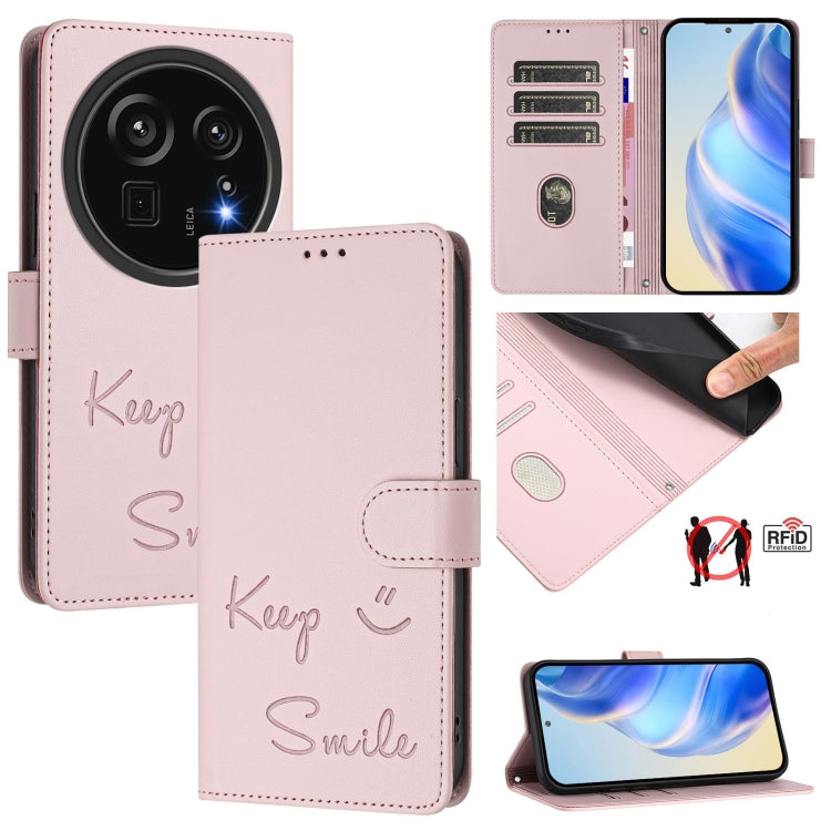 Smile Embossing RFID Leather Phone Case, For Sharp Aquos wish6, For Sharp Aquos R11, For Sharp Aquos Sense10, For Sharp Basio Active3, For Sharp Aquos Sense9 Plus, For Sharp Aquos Sense9, For Sharp Aquos R9 Pro, For Sharp Aquos wish4