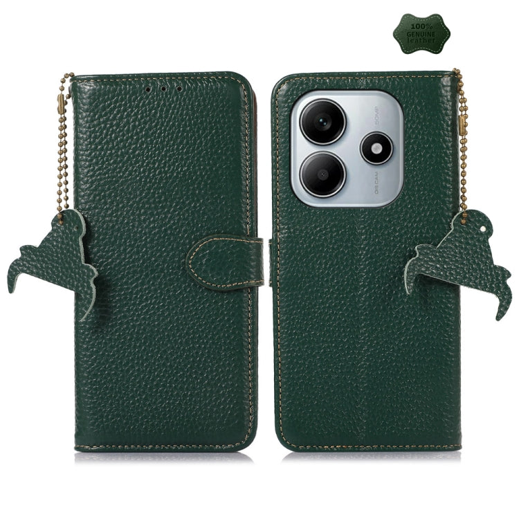 Genuine Leather Litchi Texture RFID Leather Phone Case, For Redmi A7 Pro 171mm/Poco C85x 5G, For Redmi Turbo 5 Max / Poco X8 Pro Max, For Redmi Turbo 5 5G / Poco X8 Pro 5G, For Redmi Note 15 5G Global 164mm, For Redmi K90 Pro Max/Poco F8 Ultra         ...