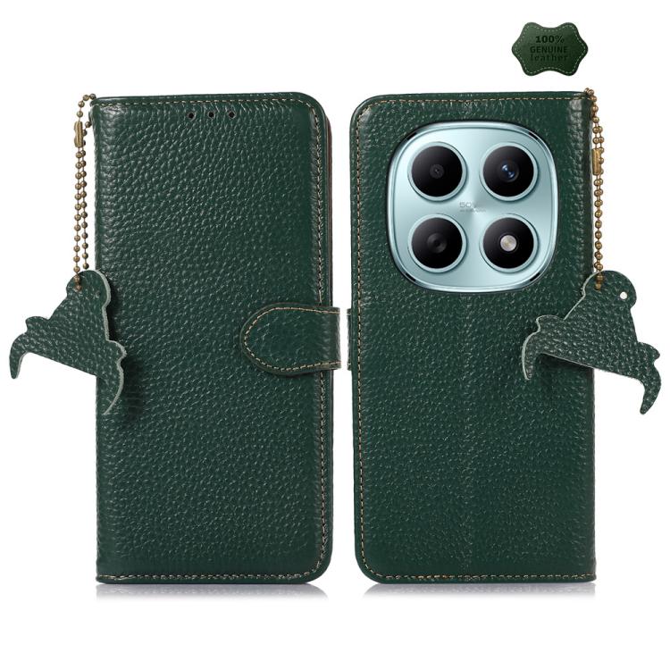 Genuine Leather Litchi Texture RFID Leather Phone Case, For Redmi A7 Pro 171mm/Poco C85x 5G, For Redmi Turbo 5 Max / Poco X8 Pro Max, For Redmi Turbo 5 5G / Poco X8 Pro 5G, For Redmi Note 15 5G Global 164mm, For Redmi K90 Pro Max/Poco F8 Ultra         ...
